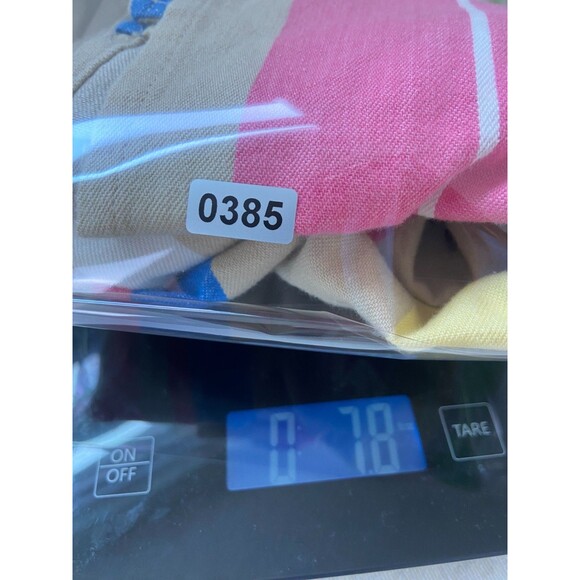 Lemon Grass Women’s L Sleeveless Button Down  100% Cotton Rainbow Colorful Shirt - Picture 8 of 8